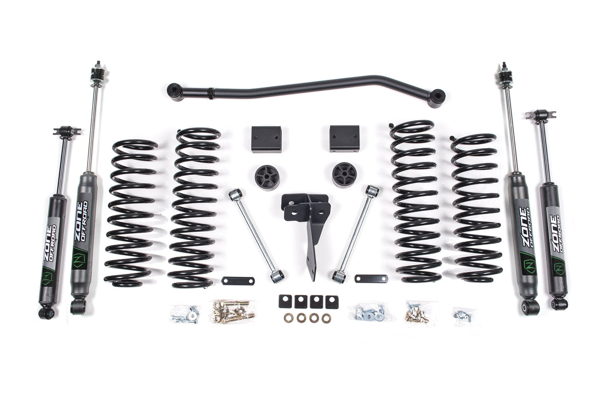 ZONE OFFROAD 12-18 Fits Jeep JK 4dr 4in Suspension Kit ZONJ38N