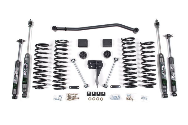 ZONE OFFROAD 12-18 Fits Jeep JK 2dr 4in Suspension Kit ZONJ37N