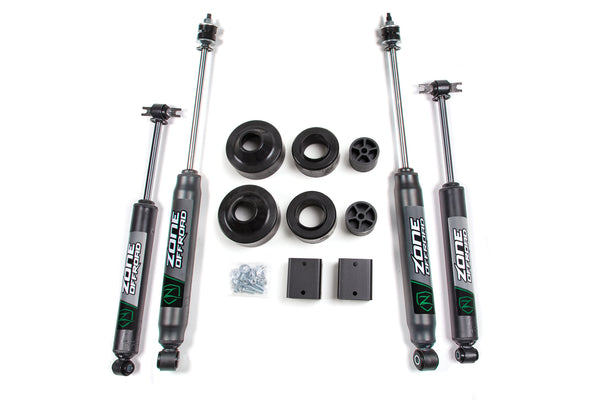 Zone 2012-2018 Jeep JK 2dr/4dr 2" Suspension Lift Kit Front Coil Spacer, Rear Coil Spacer Nitro Shocks ZONJ40N