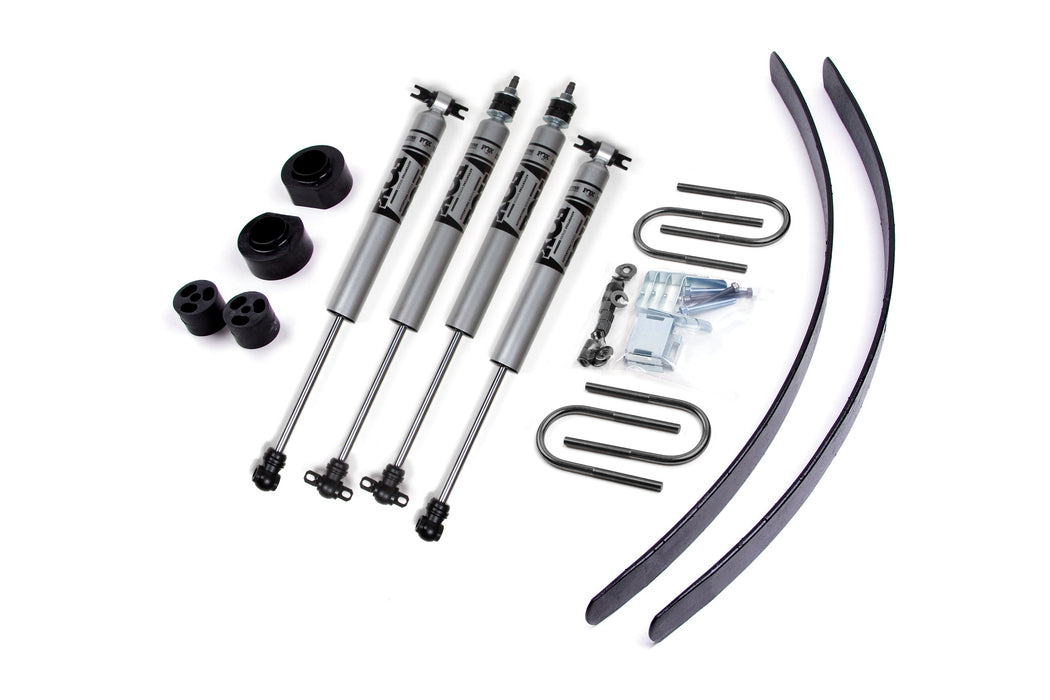 Zone 1984-2001 Jeep XJ 2" Suspension Lift Kit w/Dana35 Axle Coil Spacer, Front or Rear Add a Leaf Fox 2.0 Shocks