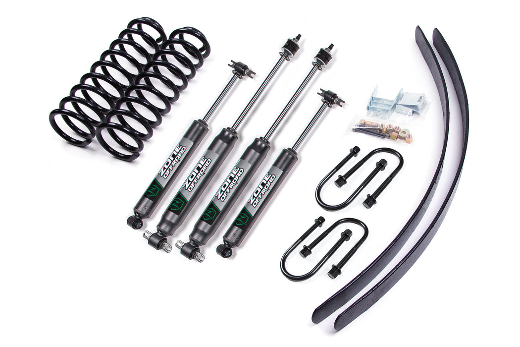 Zone Offroad 84-01 compatible with Jeep XJ 3in Kit w/Dana35 Axle ZONJ7N