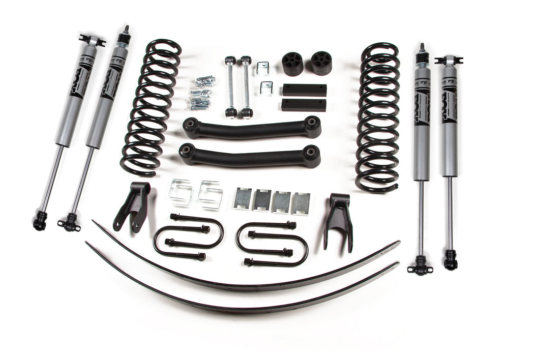 Zone 1984-2001 Jeep XJ 4.5" LCA Suspension Lift Kit w/Dana35 Axle Front Coils, Rear Add a Leaf Fox 2.0 Shocks