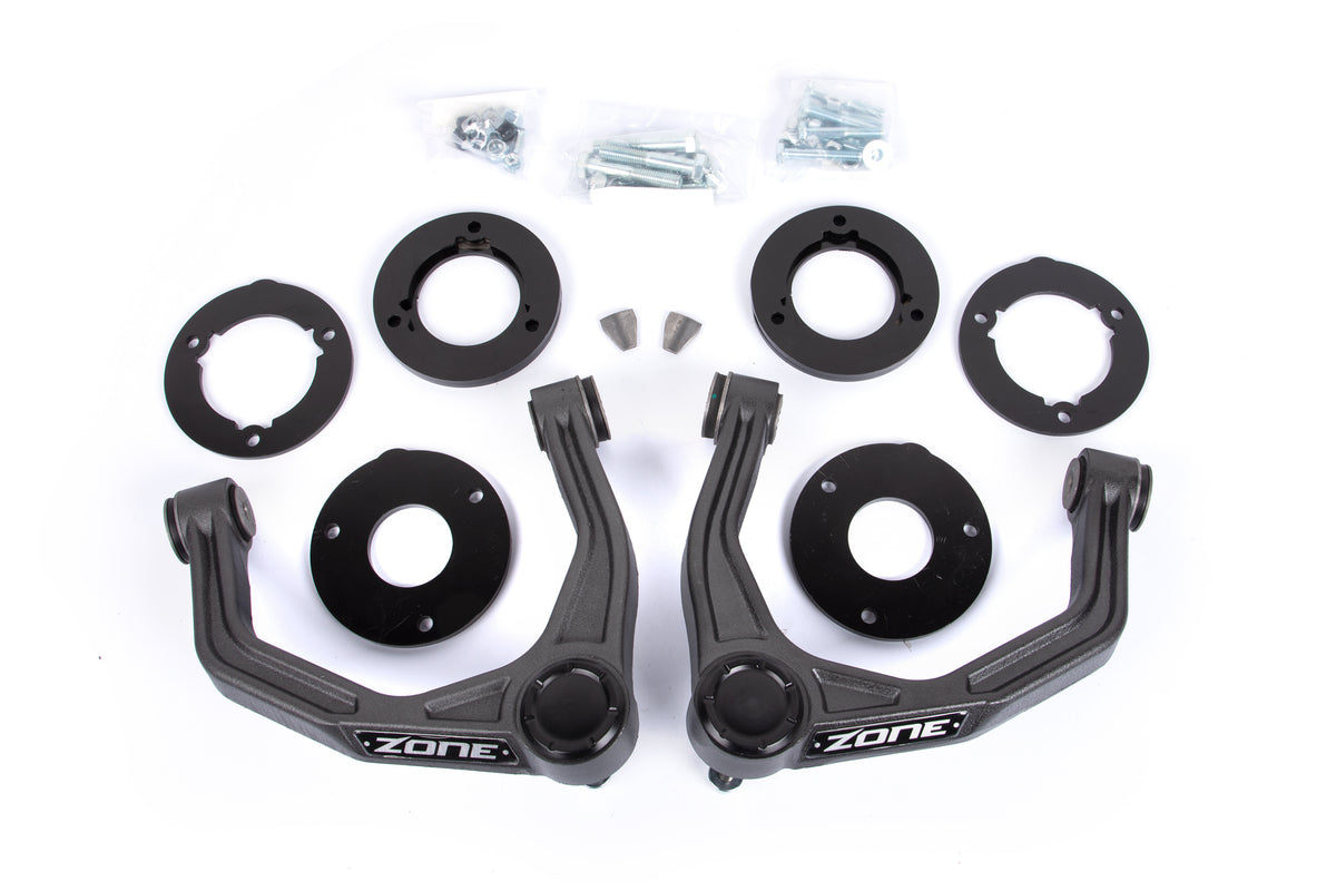 ZONE 2019-2022 Fits Chevy/, Fits GMC 1500 AT4 / Trail Boss 1.75" Suspension Lift Kit, 1" Rear, Block C74F