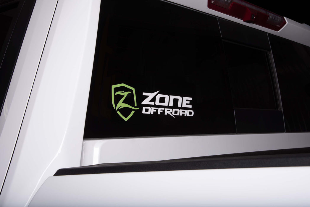 Zone Offroad Zone Vinyl Logo Decal Green + White