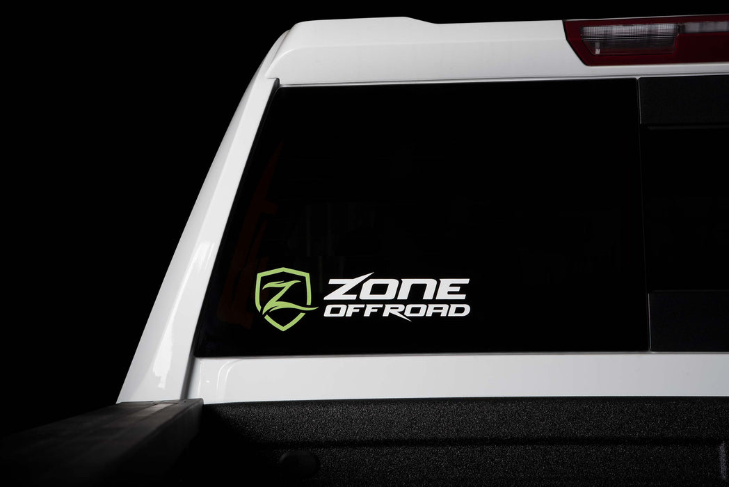 Zone Offroad Zone Vinyl Logo Decal Green + White
