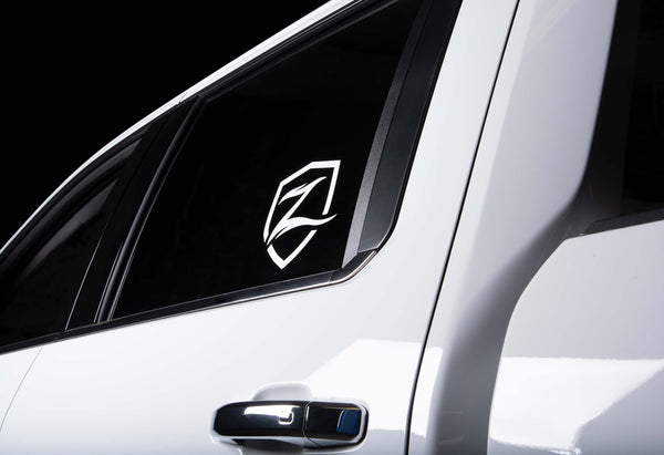 Zone Vinyl Logo Decal White U9107