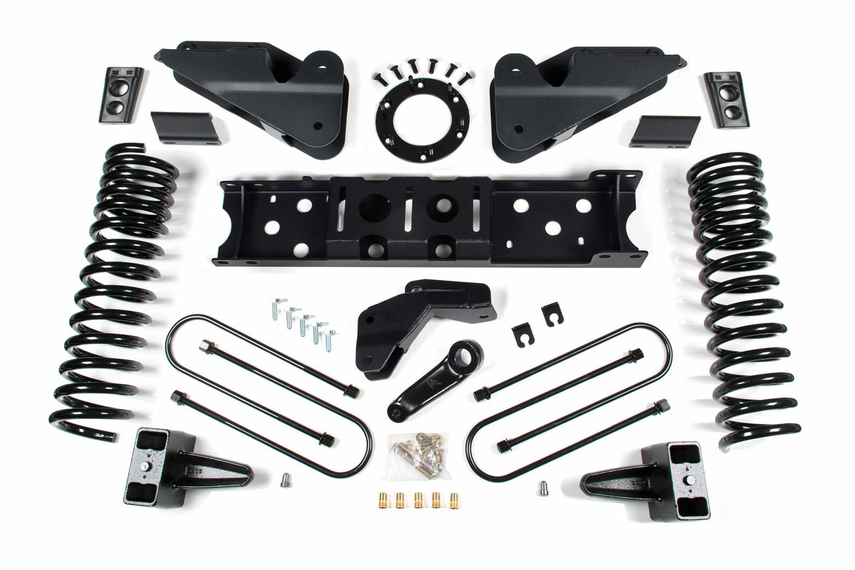 ZONE 2019-2024 Fits RAM 3500 4.5" Radius Arm Bracket 3" Rear Block W/o Overload Diesel 6-Bolt T-case No Shocks ZOND88