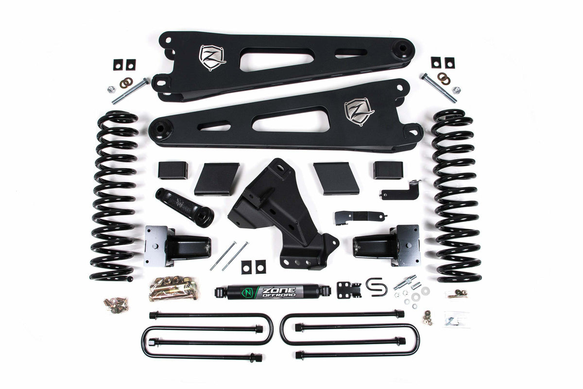 ZONE 2020-2022 F250/F350 5in Radius Arm Suspension Lift System Dsl ZONF60