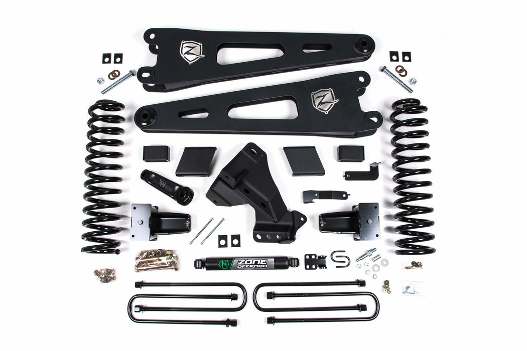 ZONE ZONF74 2020 F350 Dually 4" Radius Arm Suspension Lift System No Shocks GAS