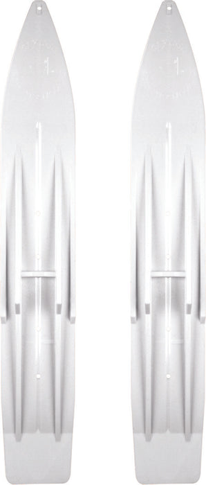 Slydog Pair Of White Powder Hound 7" Snowmobile Skis PH7SOLWHT