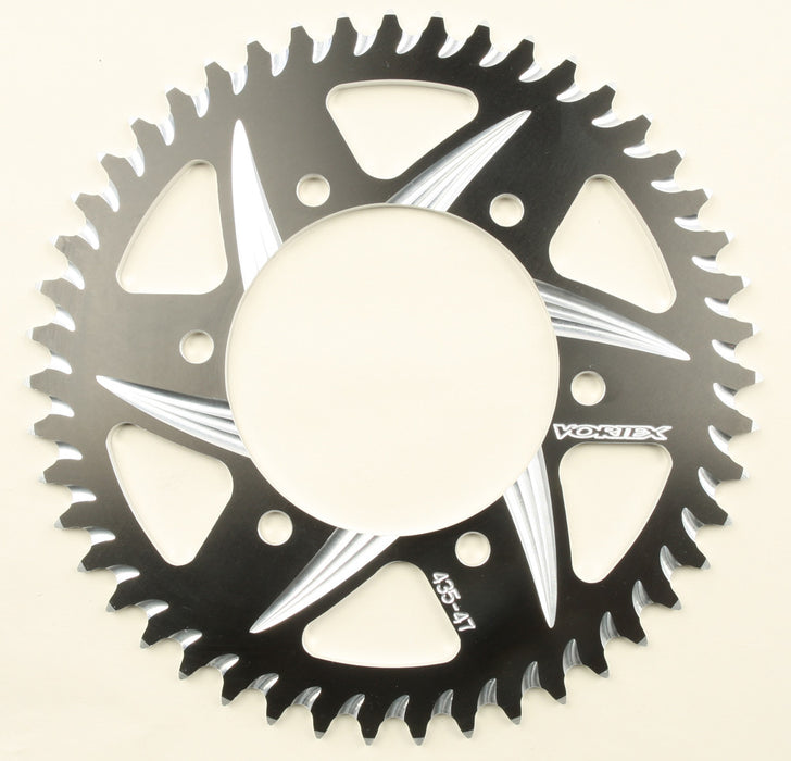 Vortex Rear Cat5 Sprocket Aluminum 47T-520 Blk Kaw/Suz/Yam 435ZK-47