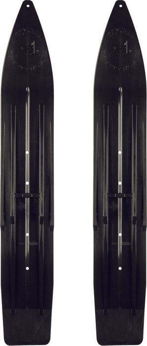 Slydog Pair Of Black Powder Hound 7" Snowmobile Skis PH7SOLBLK