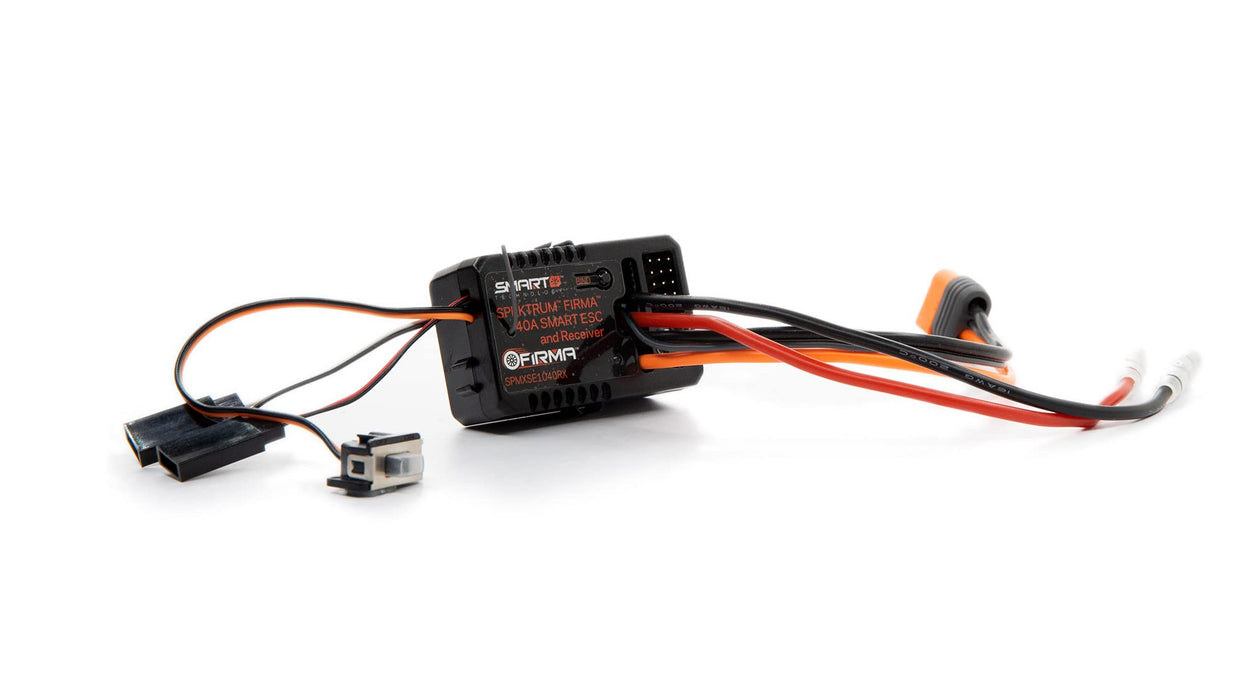 Spektrum Firma 40A Brushed Smart 2-In-1 Esc And Receiver, Spmxse1040Rx , Black SPMXSE1040RX