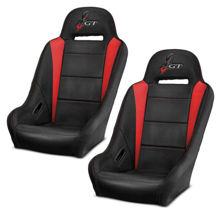 Dragonfire Racing® Highback Rt Seat Pr Blk/Red Black/Red 15-1155