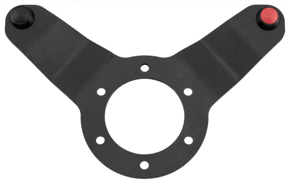 Dragonfire Racing® Acc Plate Shllw Steer Wheel Black 04-0821