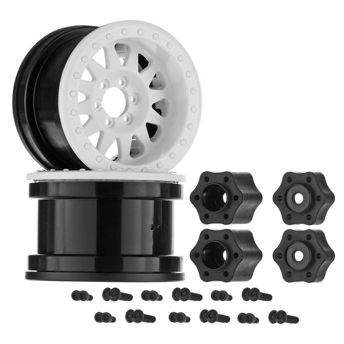 Axial Ax31365 2.2 Method Beadlock Wheel, White AXIC8079