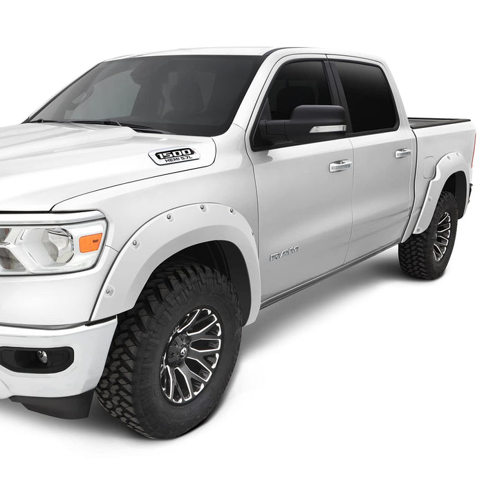 Bushwacker Pocket/Rivet Painted Bright White Fender Flares For 16-18 Ram 1500 50915-15