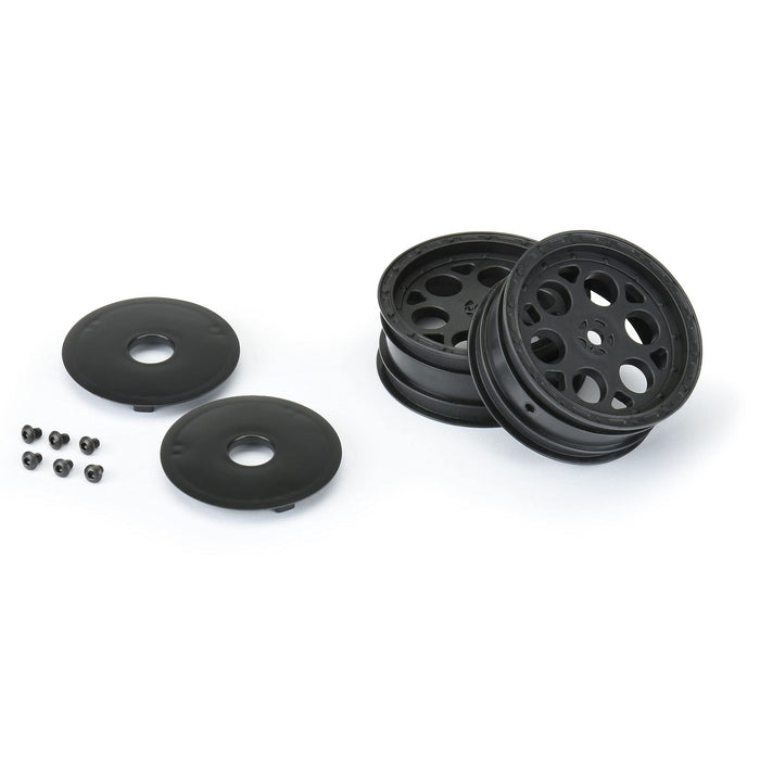 Pro-Line Racing 1/10 Showtime Front 2.2" 12mm Sprint Car Wheels 2 Black PRO278203