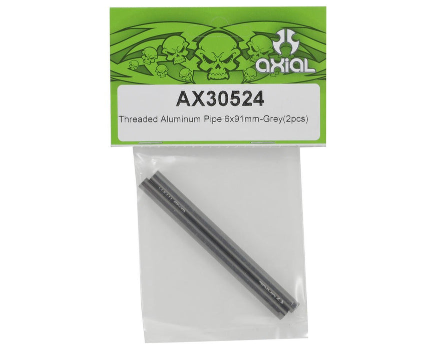 Axial AX30524 Threaded Aluminum Pipe 6x91mm Grey 2 AXIC3524 Electric Car/Truck Option Parts