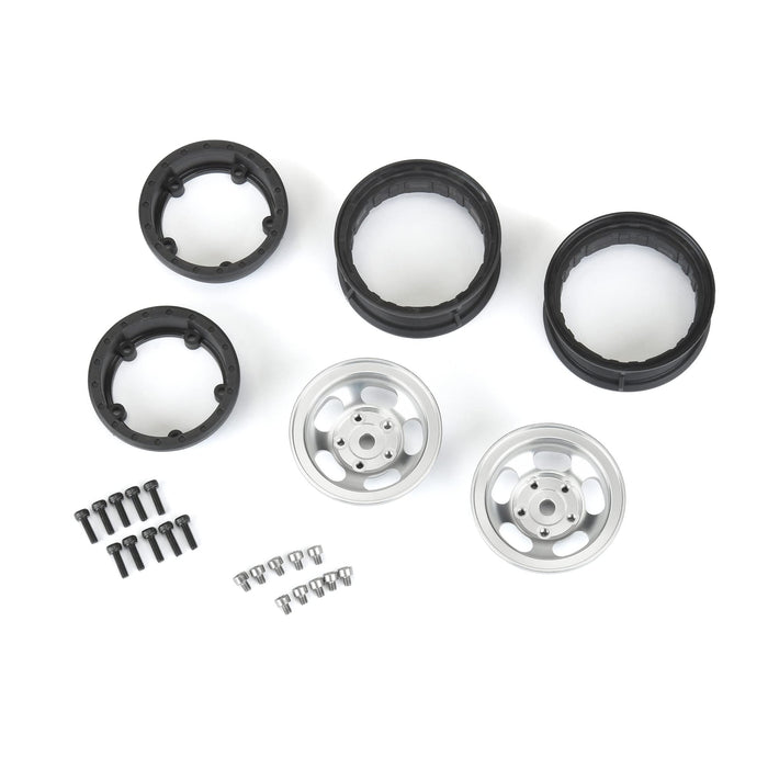 Pro-Line Racing 1/10 Slot Mag Aluminum Front/Rear 1.55" 12Mm Rock Crawler Wheels (2), Pro279800 PRO279800