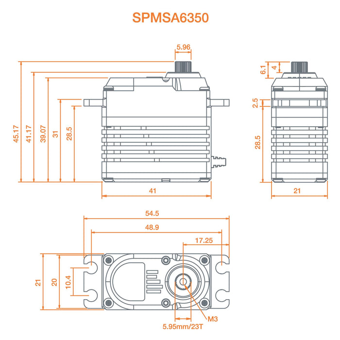 Spektrum A6350 Ultra Torque High Speed Brushless Hv Servo, Spmsa6350 SPMSA6350