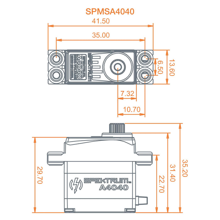 Spektrum A4040 Mt/Hs Micro Metal Gear Hv Servo, Spmsa4040 SPMSA4040