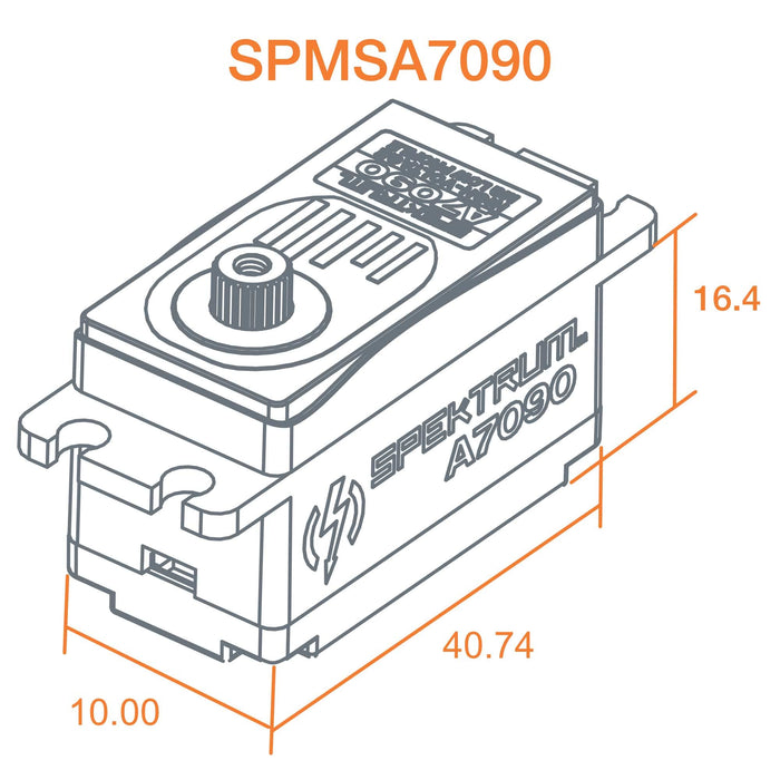 Spektrum A7090 Brushless Low Profile Metal Gear Hv Servo, Spmsa7090 SPMSA7090