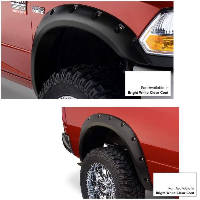 Bushwacker Fleetside Pocket Style Bright White Flares For 16-18 Compatible with Dodge Ram 2500 50919-15