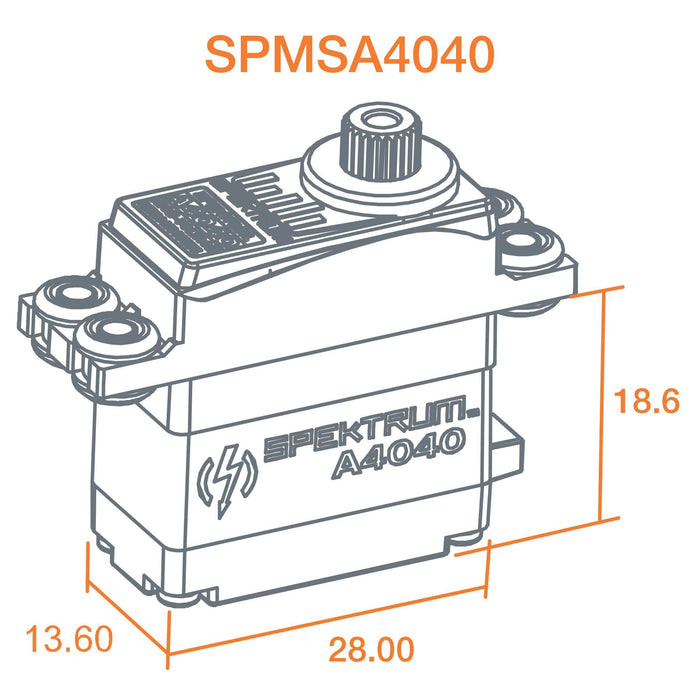 Spektrum A4040 Mt/Hs Micro Metal Gear Hv Servo, Spmsa4040 SPMSA4040