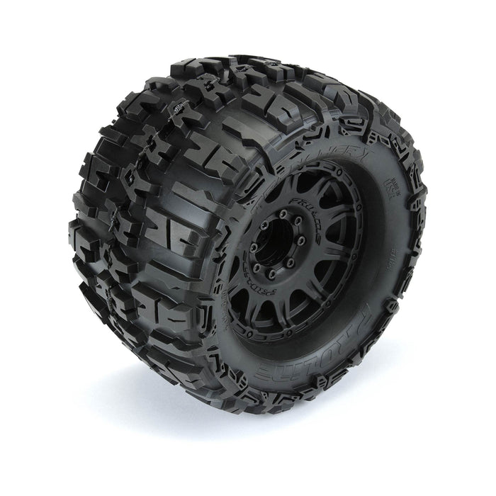 PRO118410 Pro-Line 1/8 Trencher X F/R 3.8" MT Tires Mounted 17mm Black Raid (2)