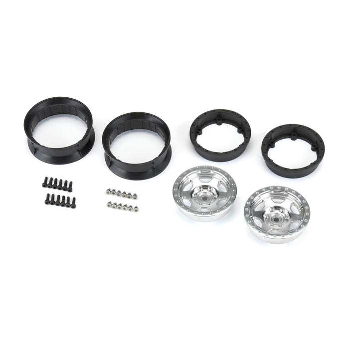 Pro-Line Racing 1/10 Crestline Aluminum Front/Rear 1.9" 12mm Rock Crawler Wheels 2 PRO279100