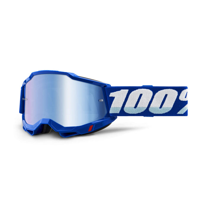 100% Accuri 2 Motocross & Mountain Biking Adult Goggles (Blue Mirror Blue Lens) 50221-250-02