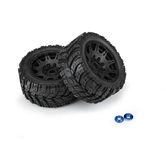 Pro-Line Racing 1/6 Masher X HP BELTED Fr/Rr 5.7" MT Tires Mounted 24mm Black Raid 2 PRO1017610