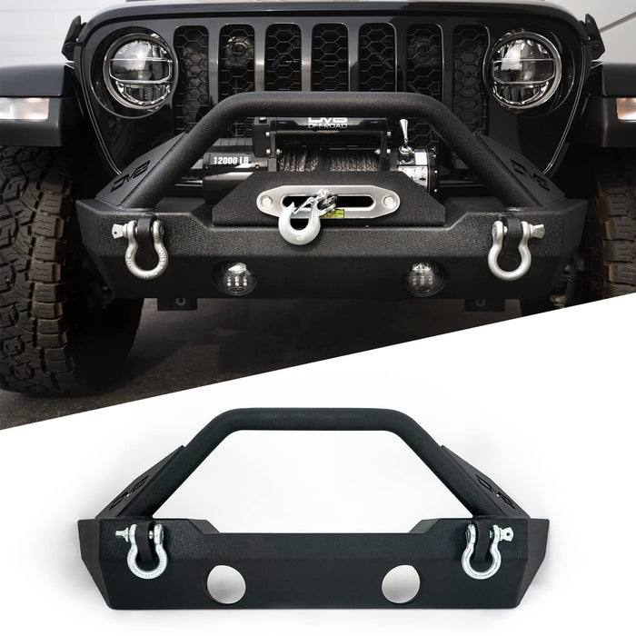 Dv8 Offroad Fbshtb-15 Front Bumper Fits 2007-2018 Wrangler Jk Stubby Width Winch Mount Includes Integrated Bull Bar Fog Light Cutouts Abjl-01 Compliant For Wrangler Jl & Gladiator Jt FBSHTB-15