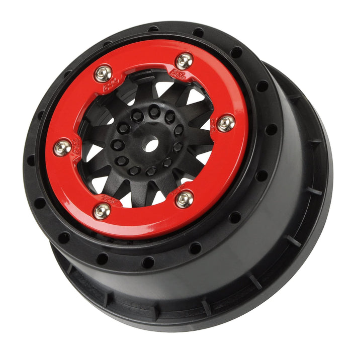 Pro-Line Racing ProTrac Suspension F11 2.2/3.0 Red/Blk BdLoc Whl2 PRO274503