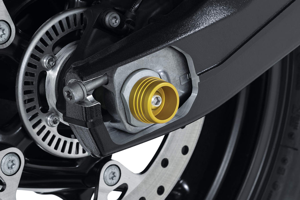 Kuryakyn Motorcycle Accessory: Lodestar Rear Axle Sliders For Bmw F 750 & 850 Gs, Gold, 1 Pair 3811