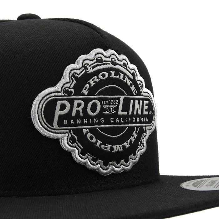 Pro-Line Racing Pro-Line Manufactured Black Snapback Hat One Size Fits Most PRO985201 Apparel