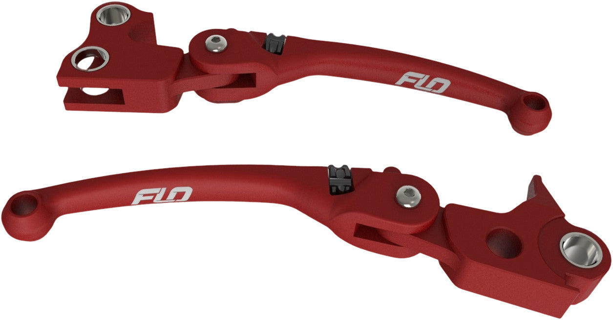 Flo Motorsports Mx Style Lever Set Red `96-17 Fxd HD-807R