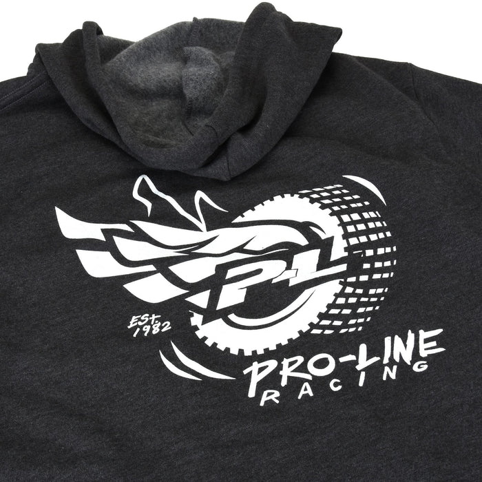 Pro-Line Racing Wings Gray Zip-Up Hoodie Medium, Pro985902 PRO985902