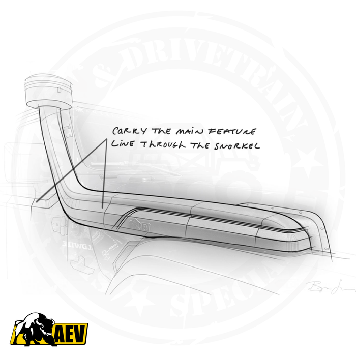 AEV JL/GLADIATOR SNORKEL (2.0L, 3.6L and 2.2L CRD) AEV30400AA