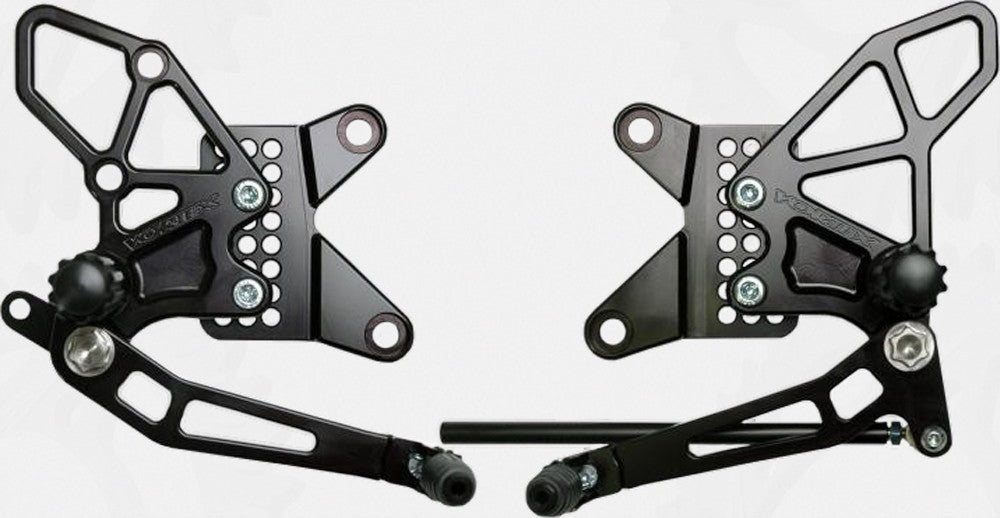 Vortex 09-12 Zx6R Rearsets Black Foot Pegs Peg Bracket 2009 2010 2011 2012 RS415K