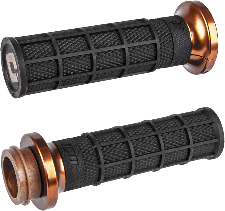 Odi Lock On Waffle Style Grips Blk/Bronze For Cable Throttle V31HCW-BZ-Z