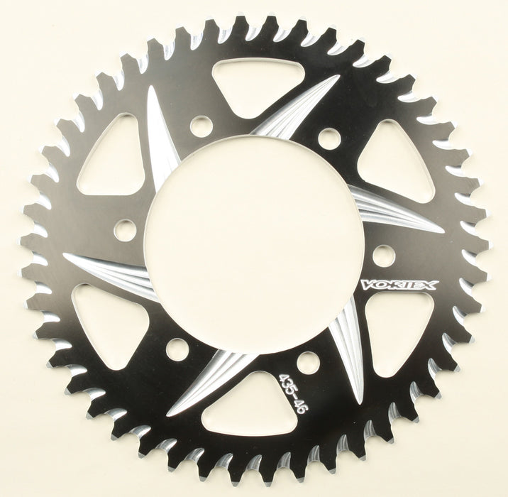 Vortex Rear Cat5 Sprocket Aluminum 46T-520 Blk Kaw/Suz/Yam 435ZK-46